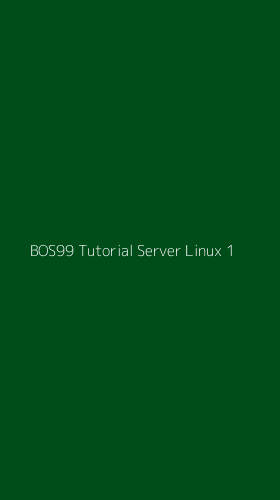 Tampilan Antarmuka Aplikasi Bos99 Tutorial Server Linux - 1