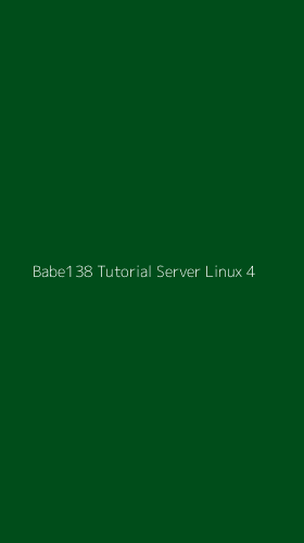 Tampilan Antarmuka Aplikasi Babe138 Tutorial Server Linux - 4