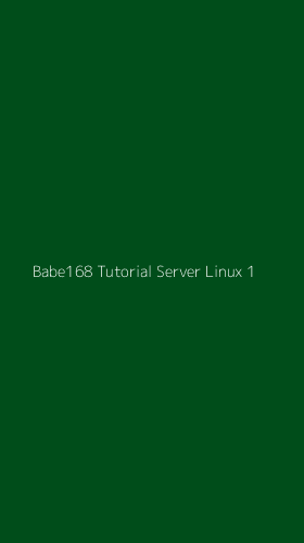 Tampilan Antarmuka Aplikasi Babe168 Tutorial Server Linux - 1