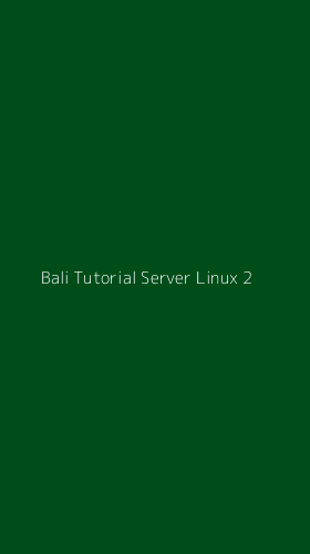 Tampilan Antarmuka Aplikasi Bali Tutorial Server Linux - 2