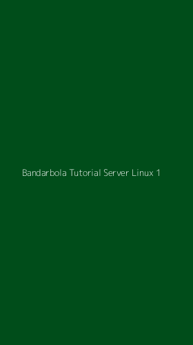 Tampilan Antarmuka Aplikasi Bandarbola Tutorial Server Linux - 1