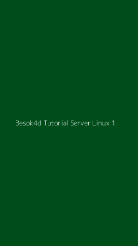 Tampilan Antarmuka Aplikasi Besok4d Tutorial Server Linux - 1