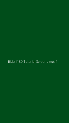 Tampilan Antarmuka Aplikasi Biduri189 Tutorial Server Linux - 4