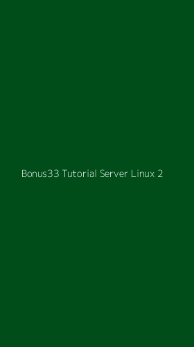 Tampilan Antarmuka Aplikasi Bonus33 Tutorial Server Linux - 2