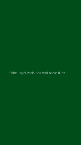 Tampilan Antarmuka Aplikasi China Togel Pools Apk Mod Bebas Iklan - 1