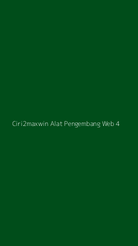 Tampilan Antarmuka Aplikasi Ciri2maxwin Alat Pengembang Web - 4