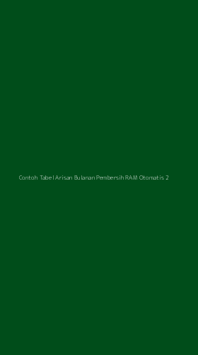 Tampilan Antarmuka Aplikasi Contoh Tabel Arisan Bulanan Pembersih Ram Otomatis - 2