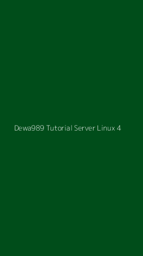 Tampilan Antarmuka Aplikasi Dewa989 Tutorial Server Linux - 4