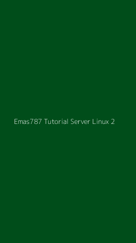 Tampilan Antarmuka Aplikasi Emas787 Tutorial Server Linux - 2