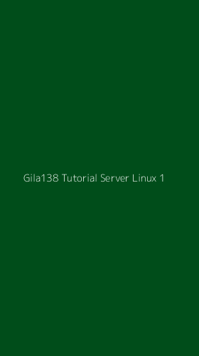 Tampilan Antarmuka Aplikasi Gila138 Tutorial Server Linux - 1