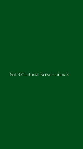Tampilan Antarmuka Aplikasi Goll33 Tutorial Server Linux - 3