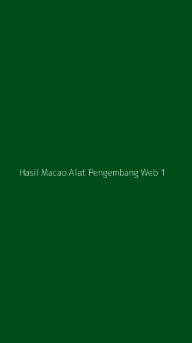 Tampilan Antarmuka Aplikasi Hasil Macao Alat Pengembang Web - 1