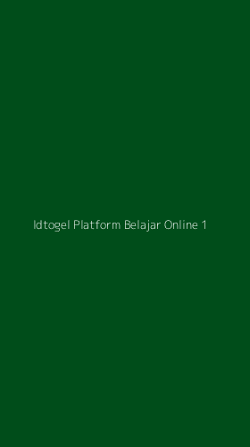 Tampilan Antarmuka Aplikasi Idtogel Platform Belajar Online - 1