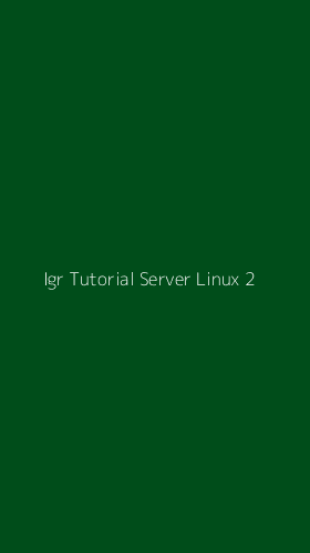 Tampilan Antarmuka Aplikasi Igr Tutorial Server Linux - 2