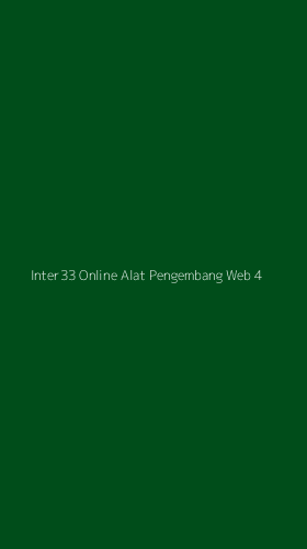 Tampilan Antarmuka Aplikasi Inter33 Online Alat Pengembang Web - 4