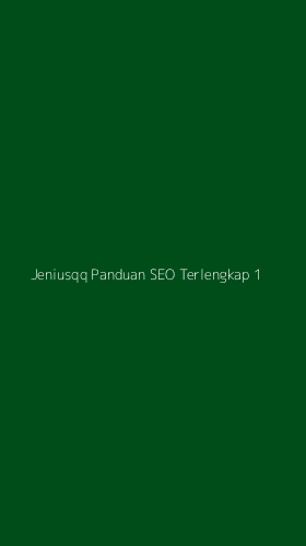 Tampilan Antarmuka Aplikasi Jeniusqq Panduan Seo Terlengkap - 1