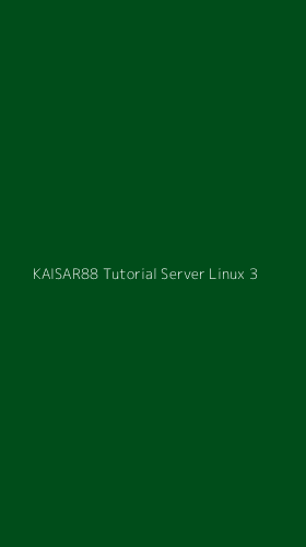 Tampilan Antarmuka Aplikasi Kaisar88 Tutorial Server Linux - 3