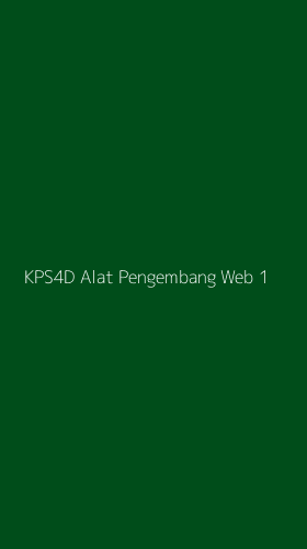 Tampilan Antarmuka Aplikasi Kps4d Alat Pengembang Web - 1