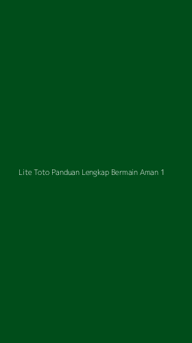 Tampilan Antarmuka Aplikasi Lite Toto Panduan Lengkap Bermain Aman - 1