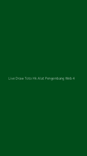 Tampilan Antarmuka Aplikasi Live Draw Toto Hk Alat Pengembang Web - 4