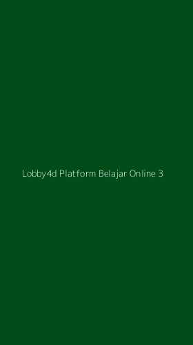 Tampilan Antarmuka Aplikasi Lobby4d Platform Belajar Online - 3