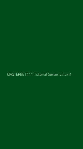 Tampilan Antarmuka Aplikasi Masterbet111 Tutorial Server Linux - 4