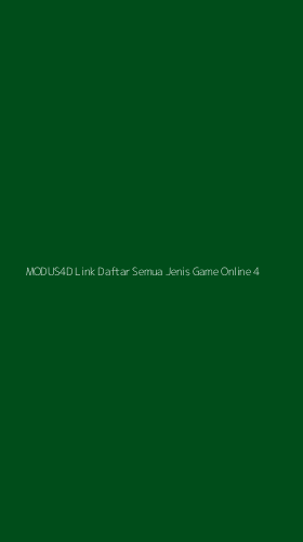 Tampilan Antarmuka Aplikasi Modus4d Link Daftar Semua Jenis Game Online - 4