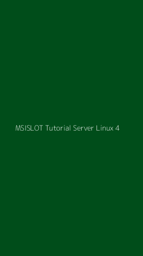 Tampilan Antarmuka Aplikasi Msislot Tutorial Server Linux - 4
