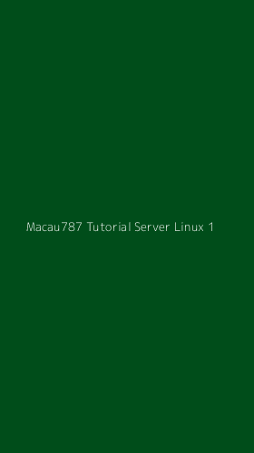 Tampilan Antarmuka Aplikasi Macau787 Tutorial Server Linux - 1