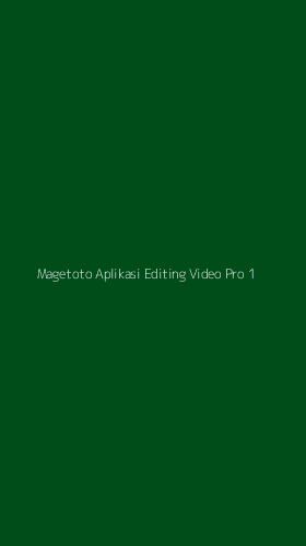 Tampilan Antarmuka Aplikasi Magetoto Aplikasi Editing Video Pro - 1