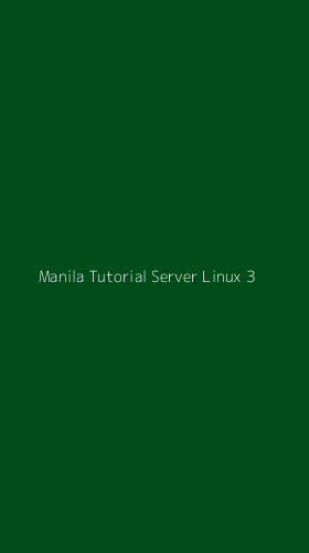 Tampilan Antarmuka Aplikasi Manila Tutorial Server Linux - 3