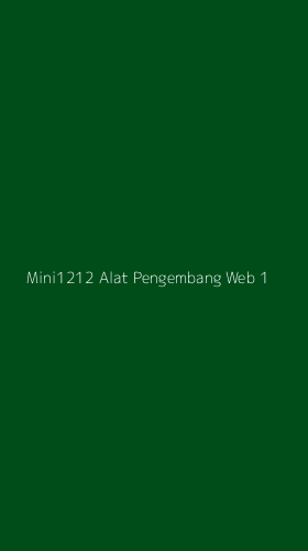 Tampilan Antarmuka Aplikasi Mini1212 Alat Pengembang Web - 1