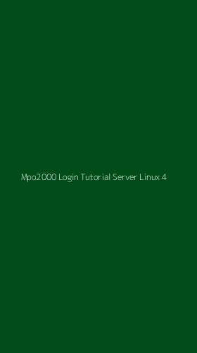 Tampilan Antarmuka Aplikasi Mpo2000 Login Tutorial Server Linux - 4