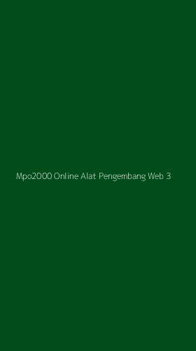 Tampilan Antarmuka Aplikasi Mpo2000 Online Alat Pengembang Web - 3