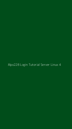 Tampilan Antarmuka Aplikasi Mpo228 Login Tutorial Server Linux - 4