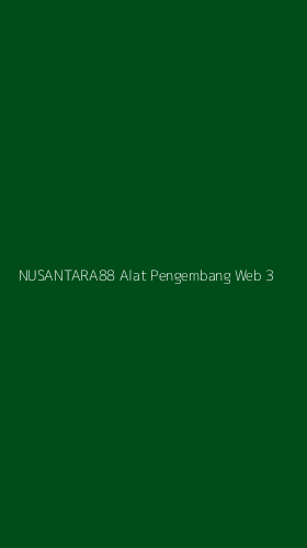 Tampilan Antarmuka Aplikasi Nusantara88 Alat Pengembang Web - 3