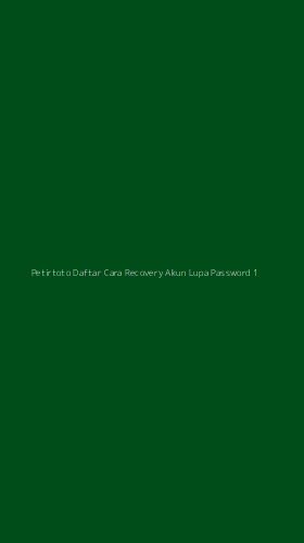 Tampilan Antarmuka Aplikasi Petirtoto Daftar Cara Recovery Akun Lupa Password - 1