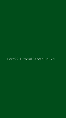 Tampilan Antarmuka Aplikasi Poco99 Tutorial Server Linux - 1