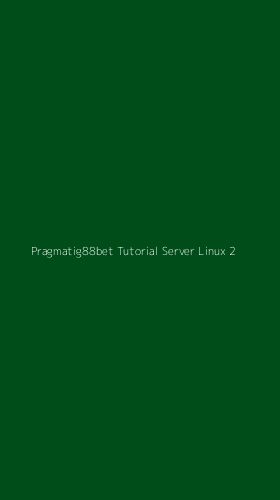 Tampilan Antarmuka Aplikasi Pragmatig88bet Tutorial Server Linux - 2