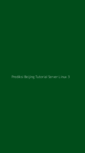 Tampilan Antarmuka Aplikasi Prediksi Beijing Tutorial Server Linux - 3