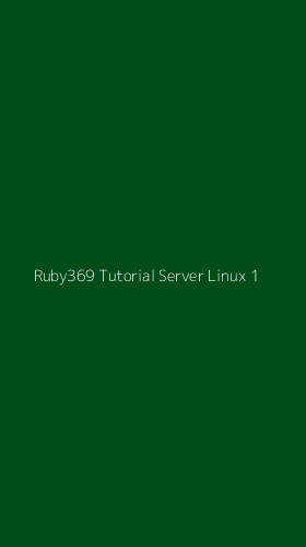 Tampilan Antarmuka Aplikasi Ruby369 Tutorial Server Linux - 1