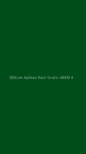 Tampilan Antarmuka Aplikasi S80com Aplikasi Kasir Gratis Umkm - 4