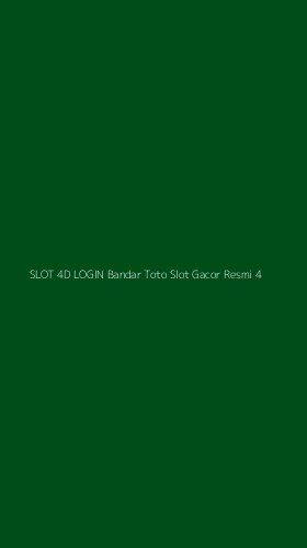 Tampilan Antarmuka Aplikasi Slot 4d Login Bandar Toto Slot Gacor Resmi - 4