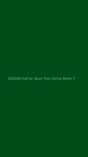Tampilan Antarmuka Aplikasi Sogo4d Daftar Akun Toto Online Resmi - 1