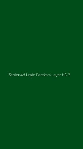 Tampilan Antarmuka Aplikasi Senior 4d Login Perekam Layar Hd - 3