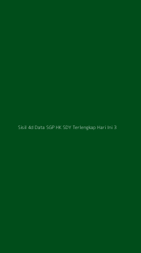 Tampilan Antarmuka Aplikasi Sisil 4d Data Sgp Hk Sdy Terlengkap Hari Ini - 3
