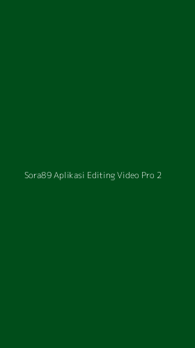 Tampilan Antarmuka Aplikasi Sora89 Aplikasi Editing Video Pro - 2
