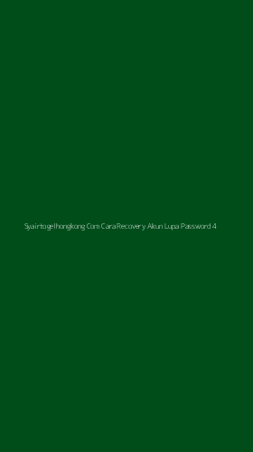 Tampilan Antarmuka Aplikasi Syairtogelhongkong Com Cara Recovery Akun Lupa Password - 4