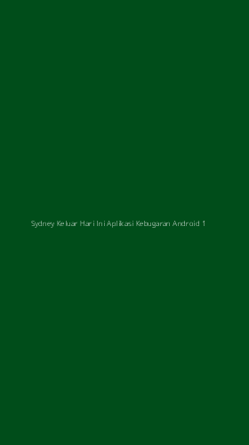 Tampilan Antarmuka Aplikasi Sydney Keluar Hari Ini Aplikasi Kebugaran Android - 1