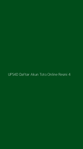 Tampilan Antarmuka Aplikasi Ups4d Daftar Akun Toto Online Resmi - 4